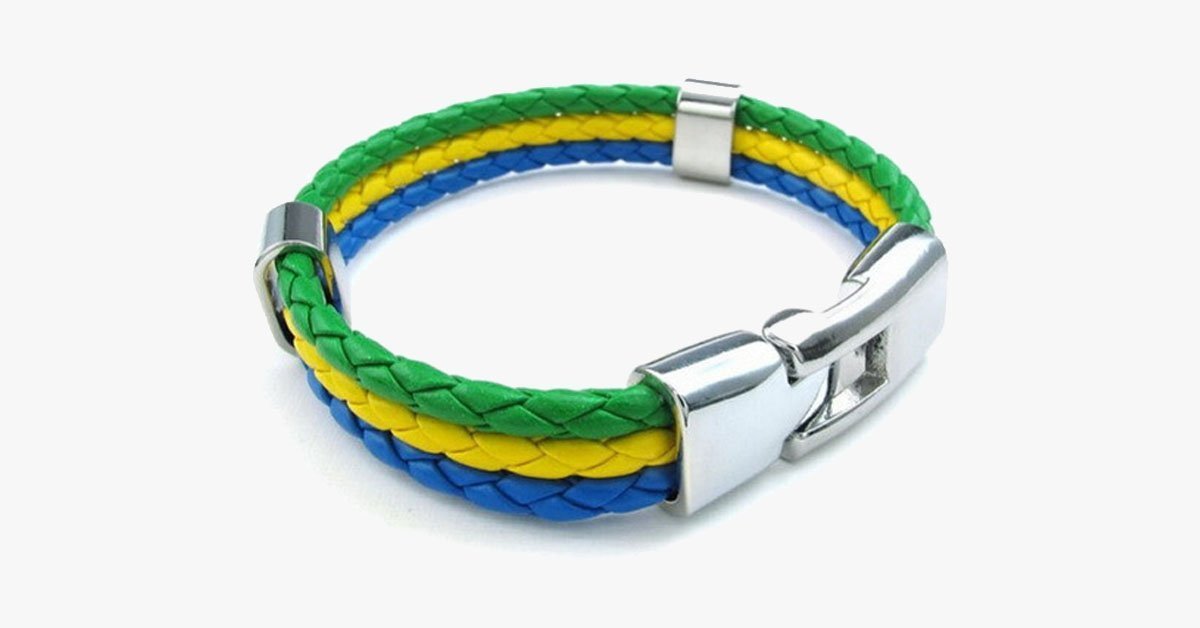 Team Brazil Flag Bracelet