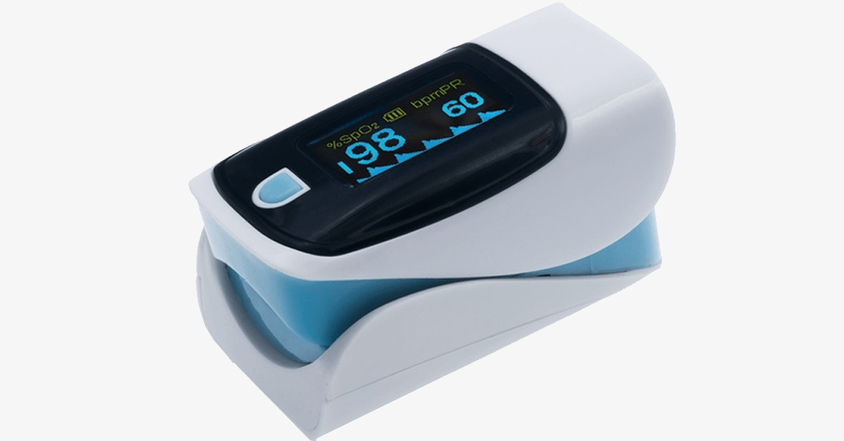 Advanced Finger Tip Pulse Oximeter with Neck and Wrist Chord - Measures Oxygen Levels and Pulse with the Future in Your Hands
