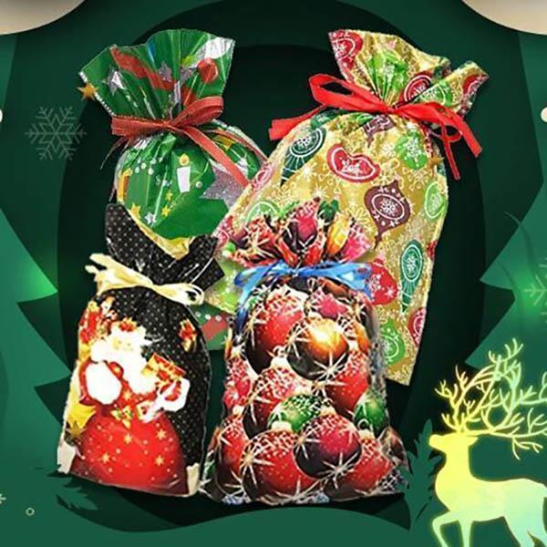 Drawstring Christmas Gift Bags 15 Sets