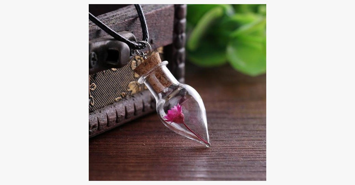 Women’s Cone Shape Bottle Necklace – Colorful Design – Wear it with Any Kind of Outfit