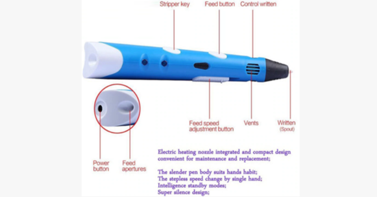 Best 3D Printer Pen for Children with Different Color PLA Filament