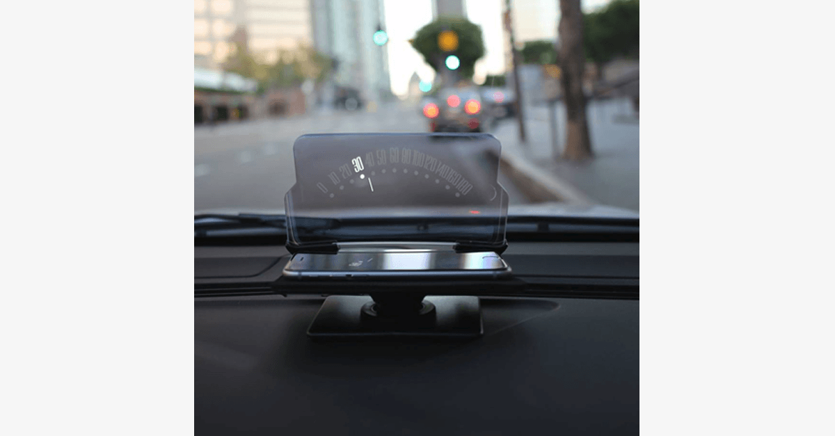 Universal Phone Holder - Foldable, Hands-Free Transparent Display - Converts Your Phone into Head-Up Display