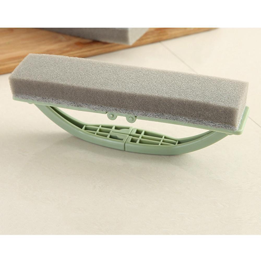 Folding Brush with Handle Household Strong Decontamination Tile Glass Cleaning Brush Sponge