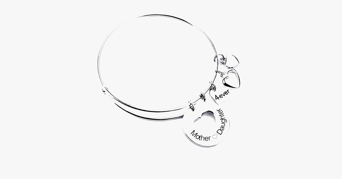 Mother Daughter Love Charm Bangle