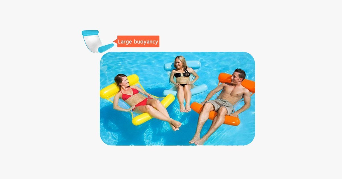 Swimming Pool Inflatable Floating Chair - Made of Plastic - Foldable, Durable & Compact - Comfortable New Design