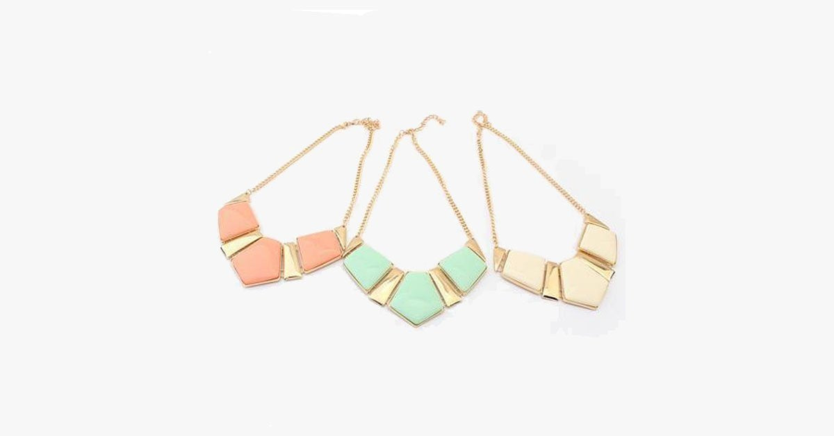 Candy Color Collar Statement Necklace