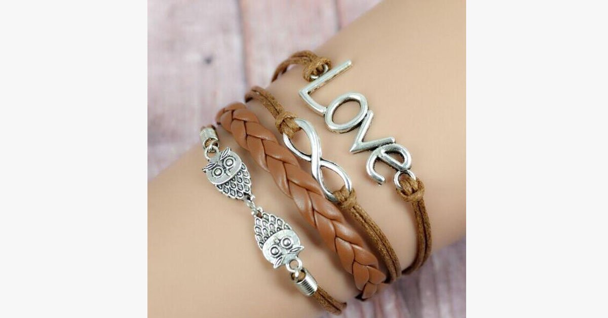 Love Infinity Owl Bracelet
