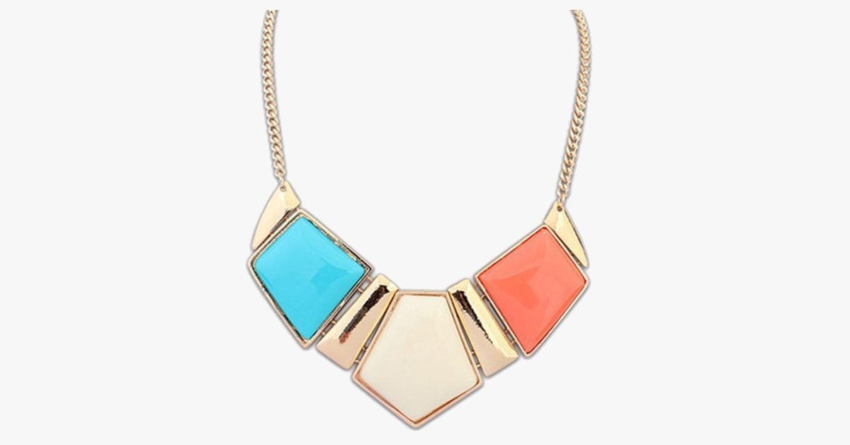 Candy Color Collar Statement Necklace