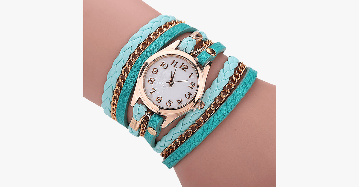 Gold Dial Quartz Watch with Funky Wraps – Made To Hit Your Casual Look Day