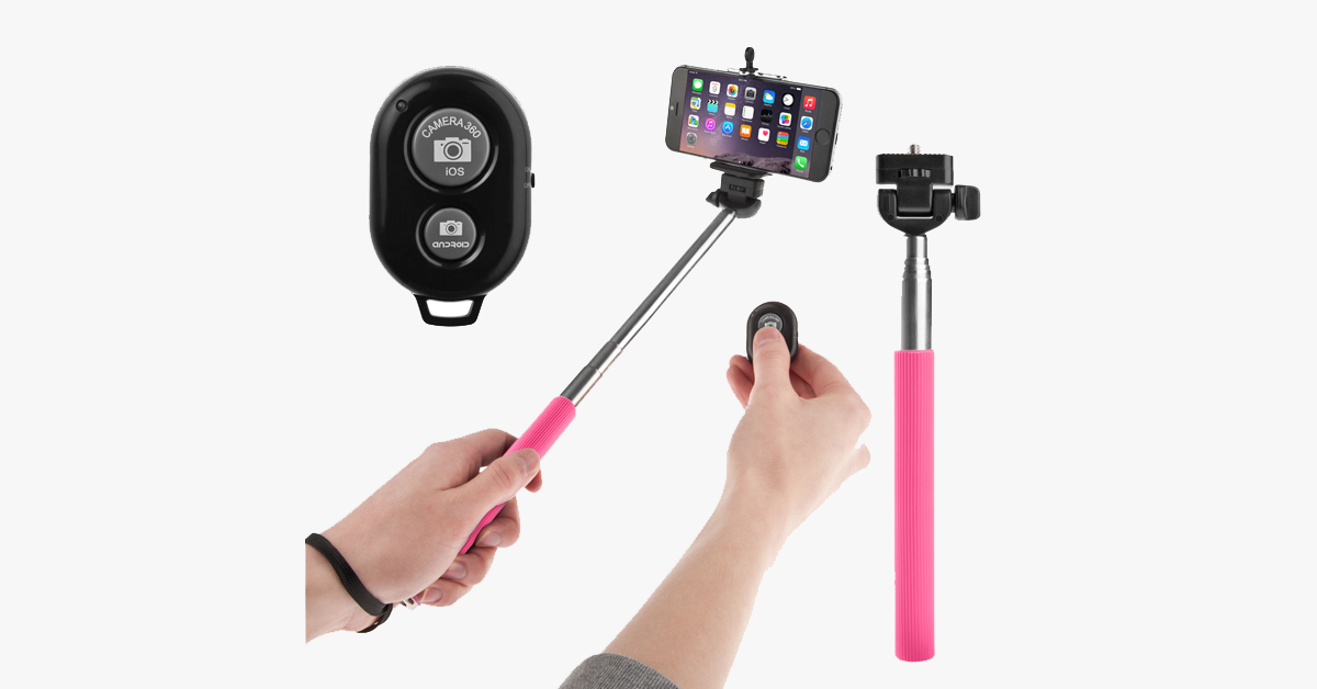 Selfie Stick With Remote Bluetooth Shutter Button – Take Pictures Like Never Before!