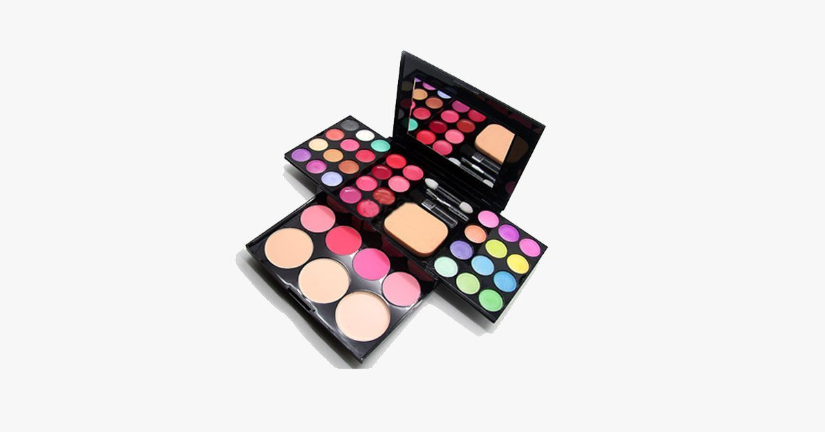 All-In-One Professional Makeup Set - Complete Makeover Set With Different Shades of Blush, Concealer, Highlighter