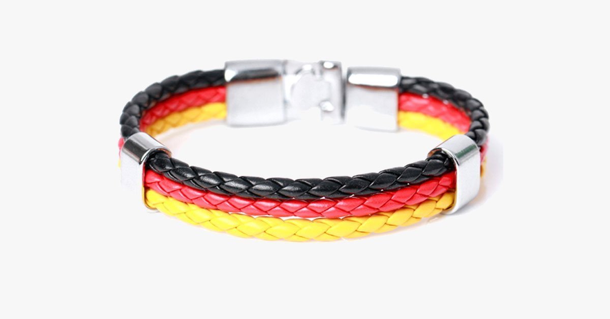 Team Germany Leather Unisex Bracelet