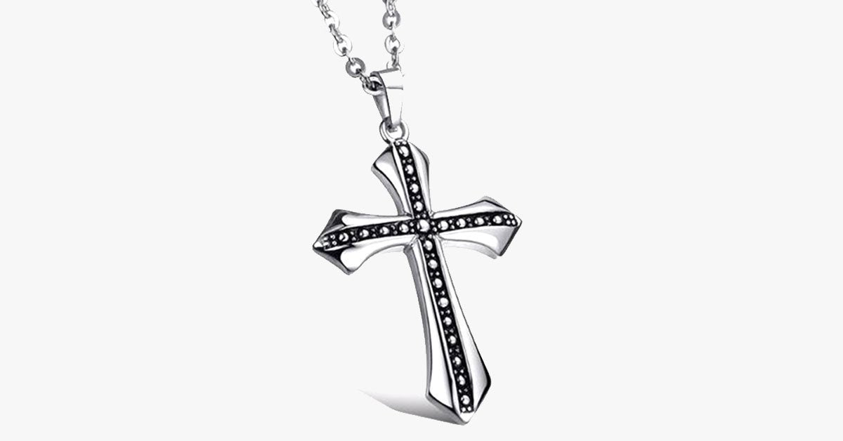 Men's Cross Dotted Pendant