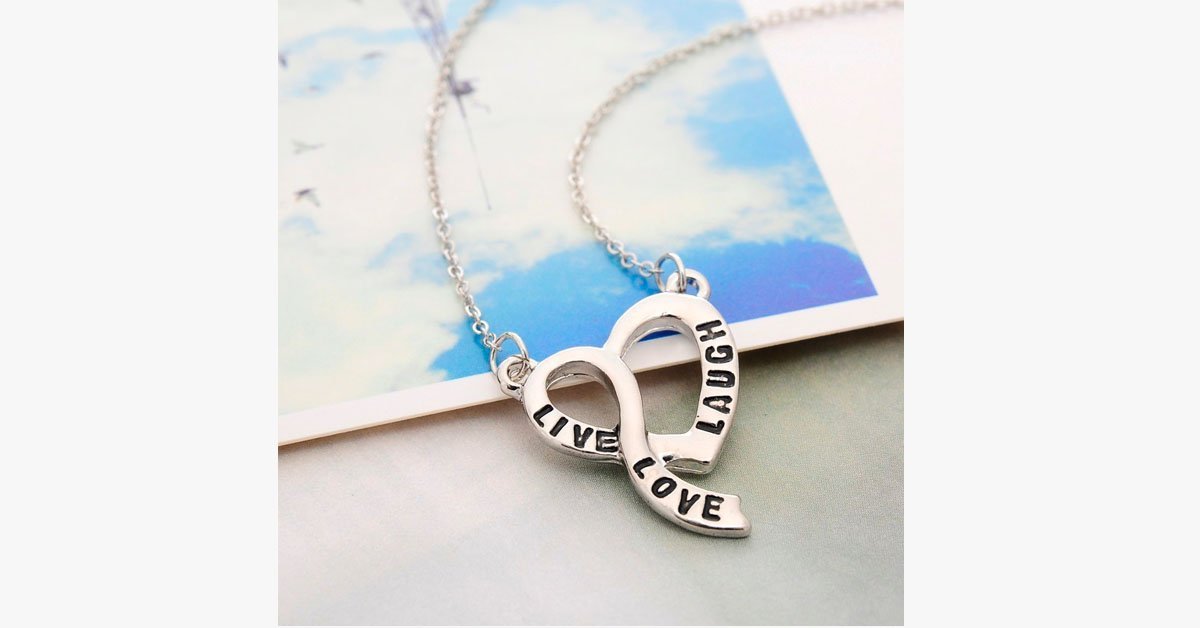 Live Love Laugh Heart Necklace