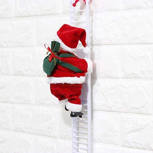 Electric Climbing Ladder Santa Claus Christmas Figurine Ornament Decoration Gifts
