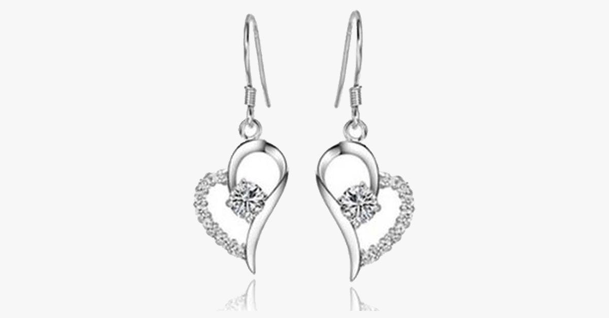 Crystal Heart Earrings