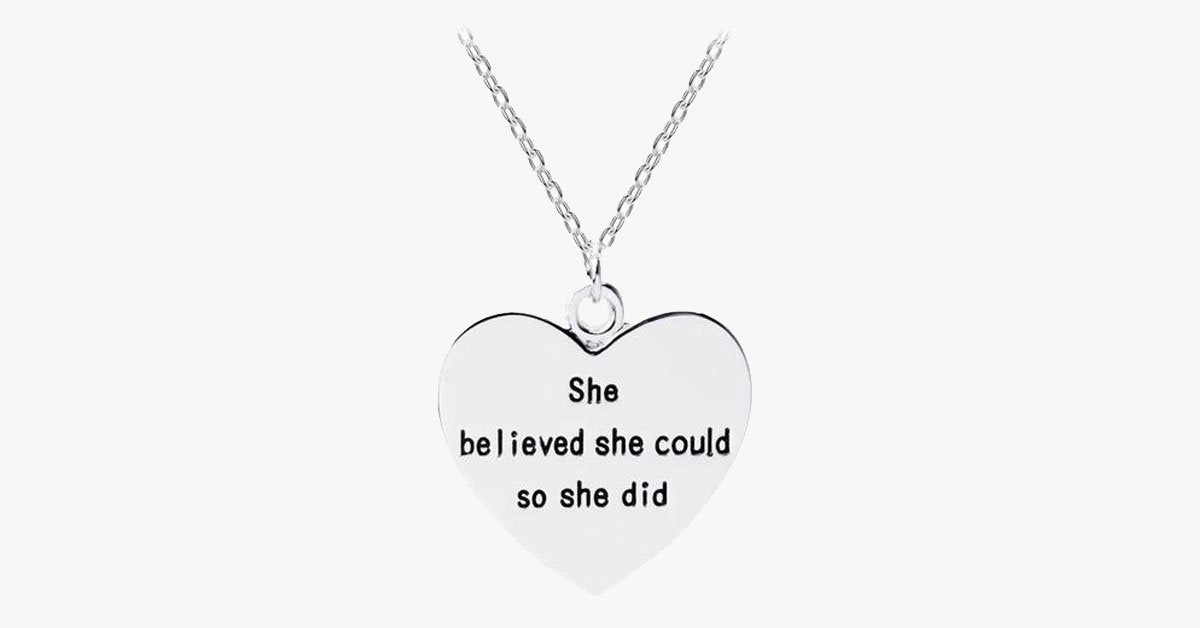 She Believed She Could So She Did Necklace