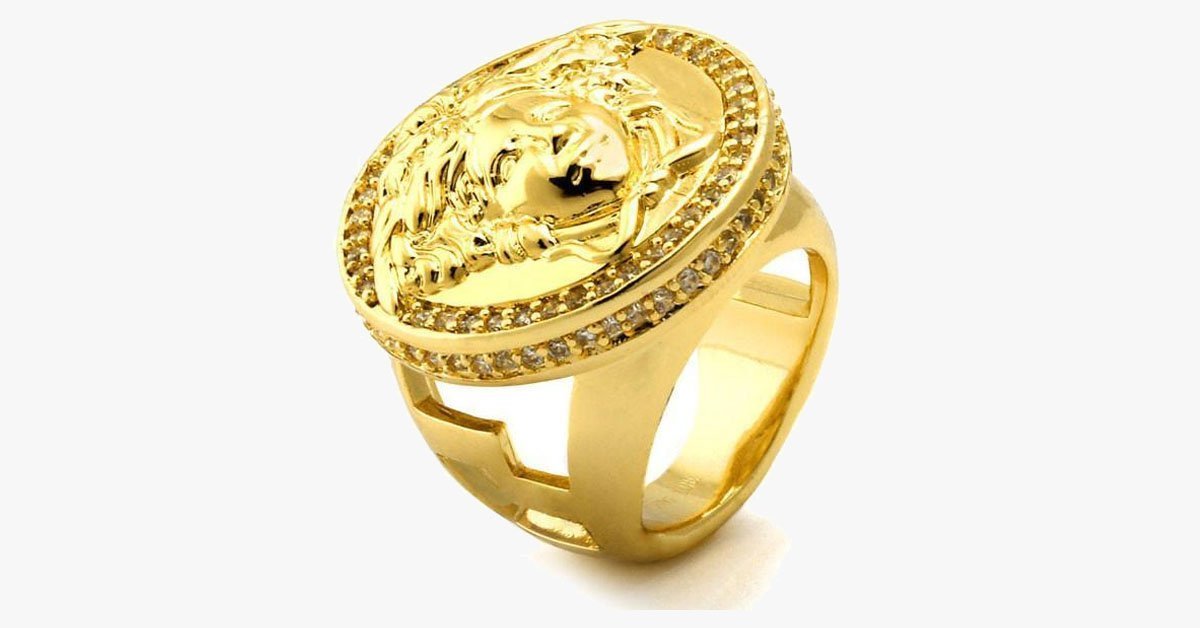 Yellow-Gold Medusa Ring