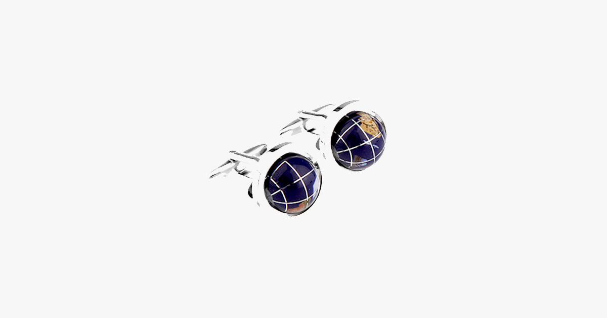 Rotating Globe Cuff-links – The World at Your Fingertips!