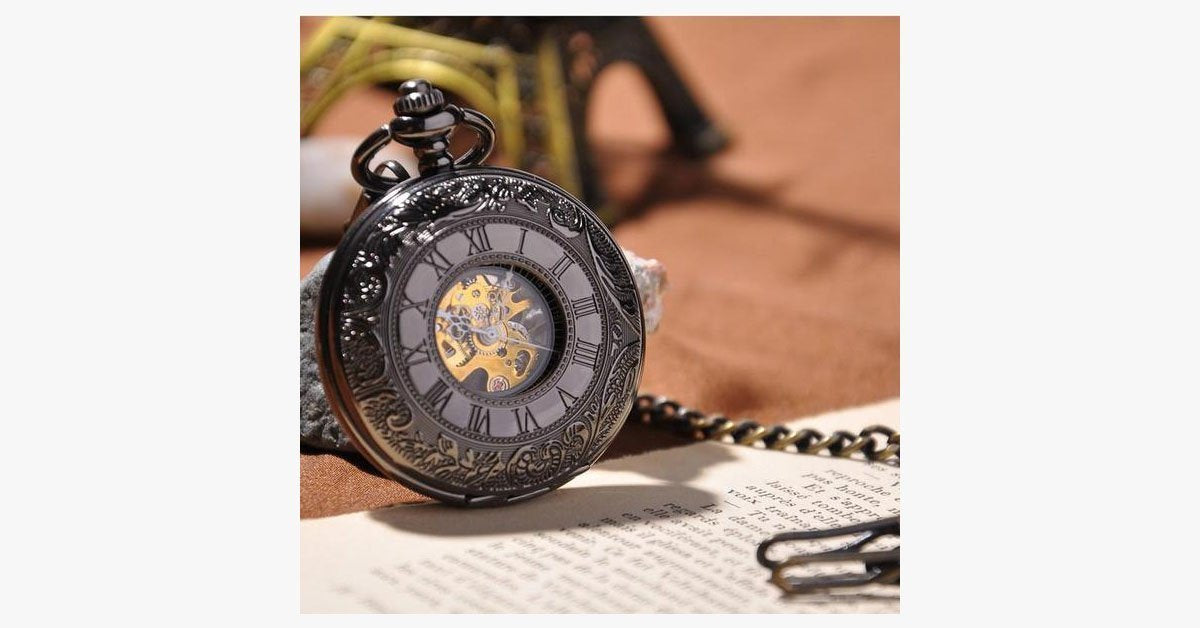 Black Vine Pocket Watch