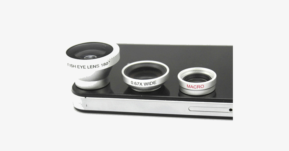 3-Piece Camera Lens Attachment Set for iPhone And Android – Click Better Pictures!