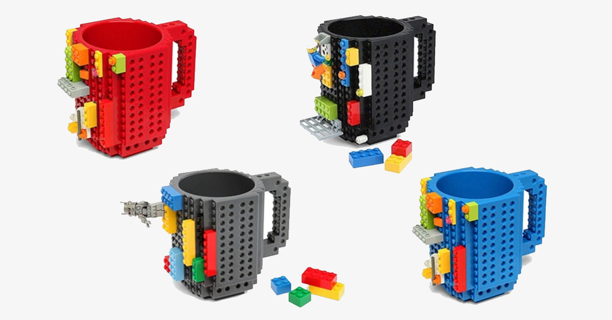 Super Cool Original Build on Brick Mug - Ideal Cup for Juice, Tea, Coffee & Water - Best Novelty Gift!