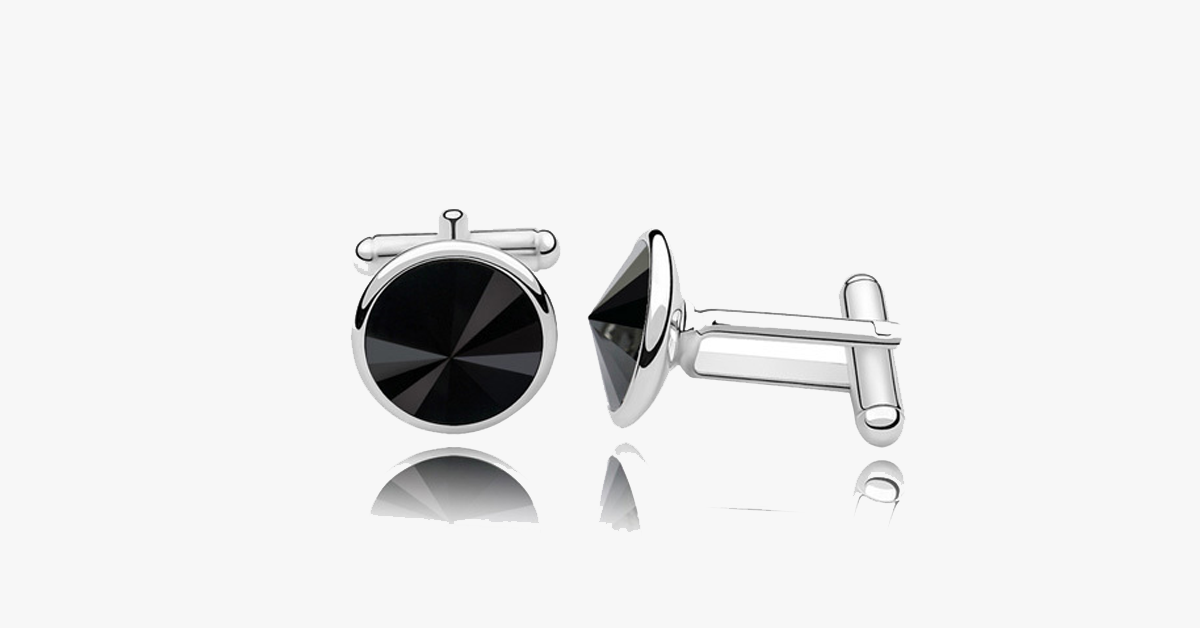 Platinum Rhinestone Cufflink