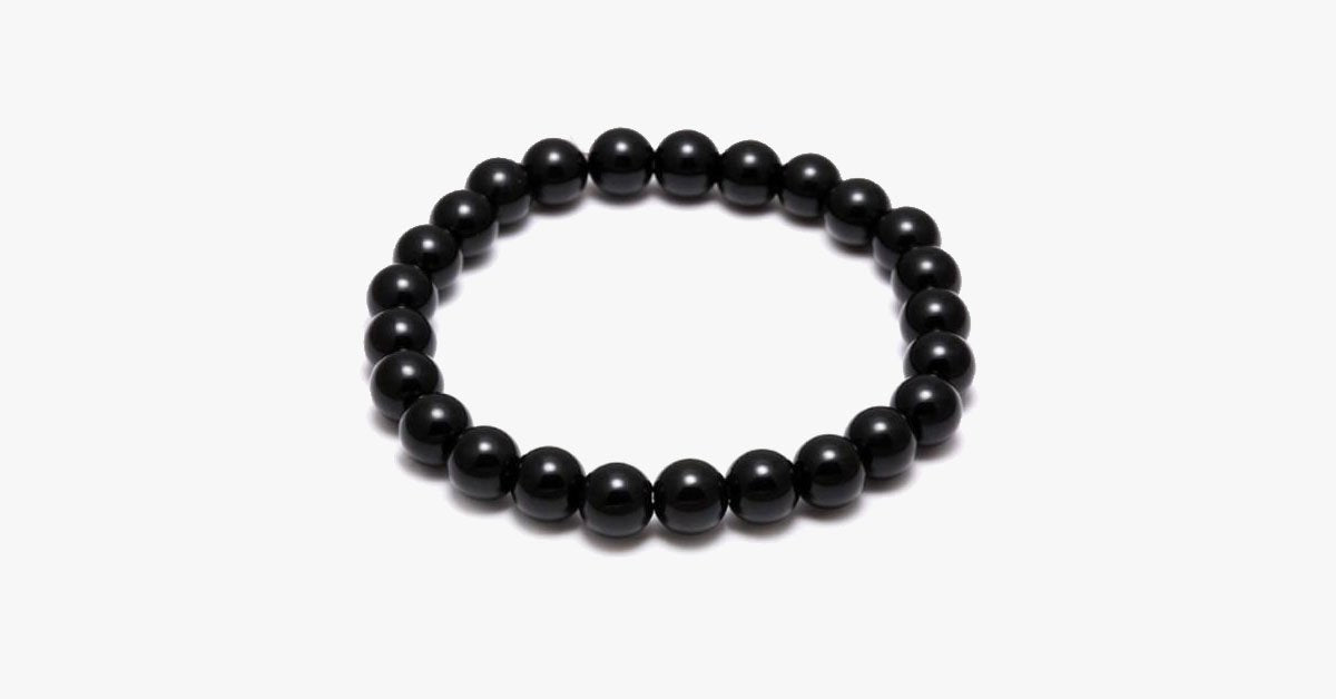 Black Zen Bead Bracelet