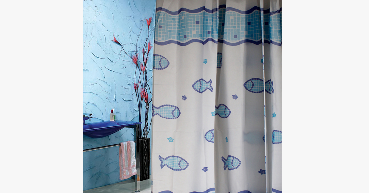 Waterproof Shower Curtain - Fish Design