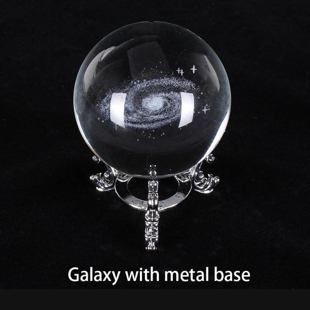 Engraved Galactic Solar System Crystal Ball Lamp