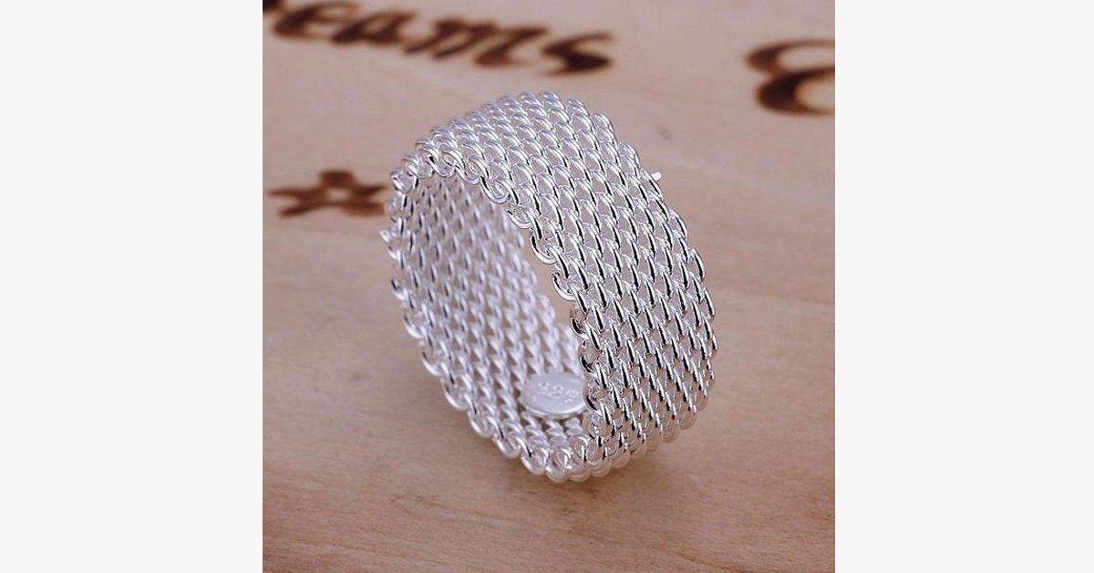 Woven Basket Cuff Ring