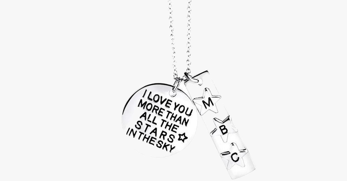 I Love You More Than All The Stars In The Sky Charm Necklace