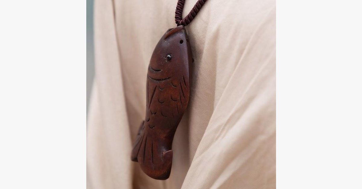 Wooden Fish Necklace