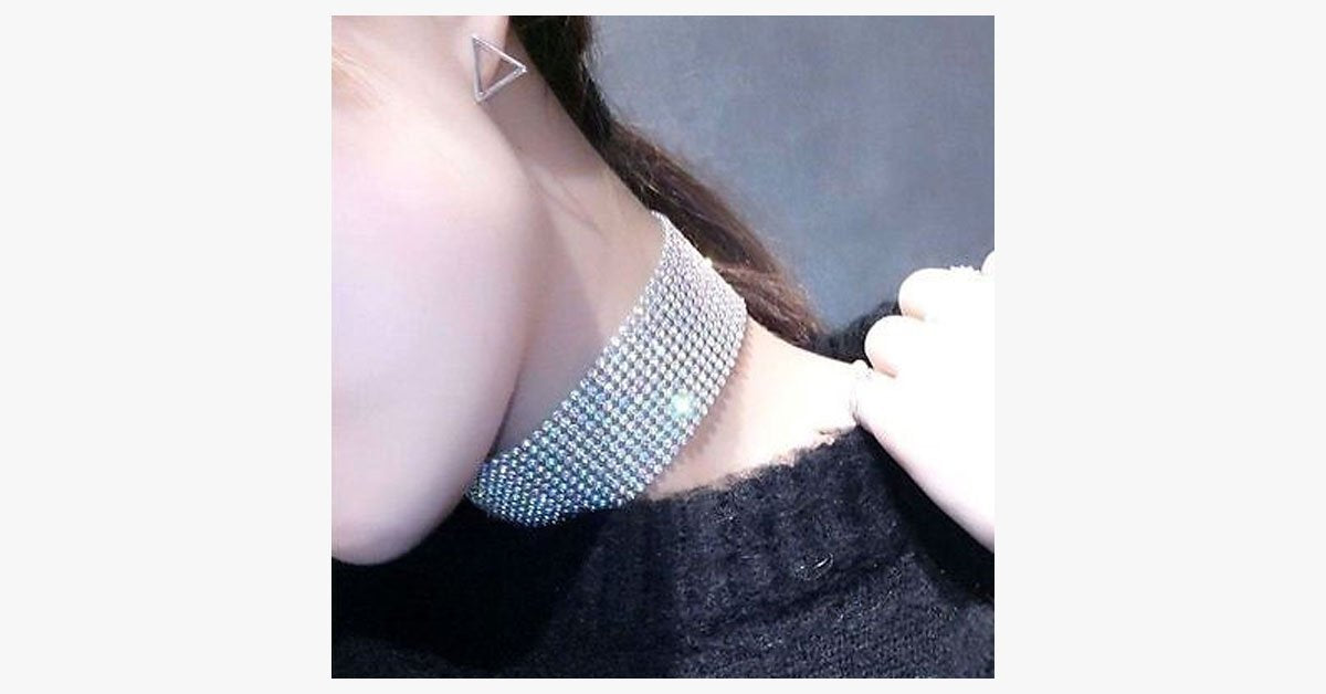 Crystal Collar Choker Necklace