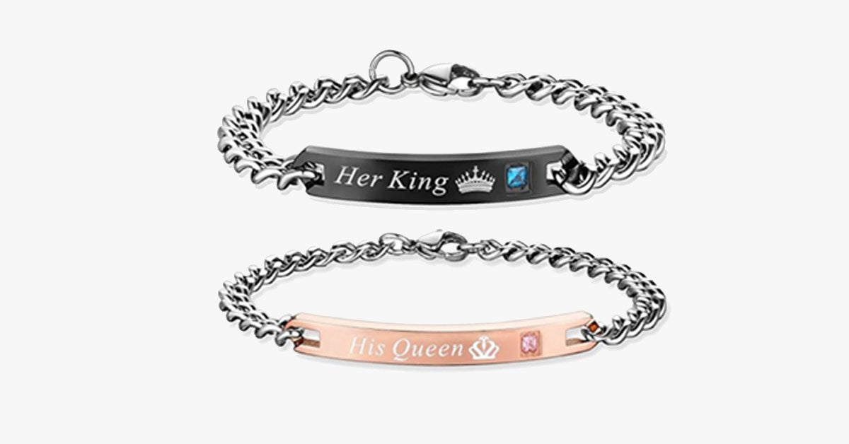His Queen Her King Couples Bracelets