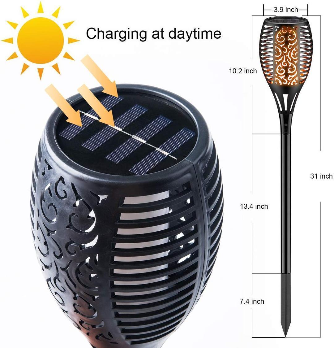 Solar Flame Flickering Lamp Torch