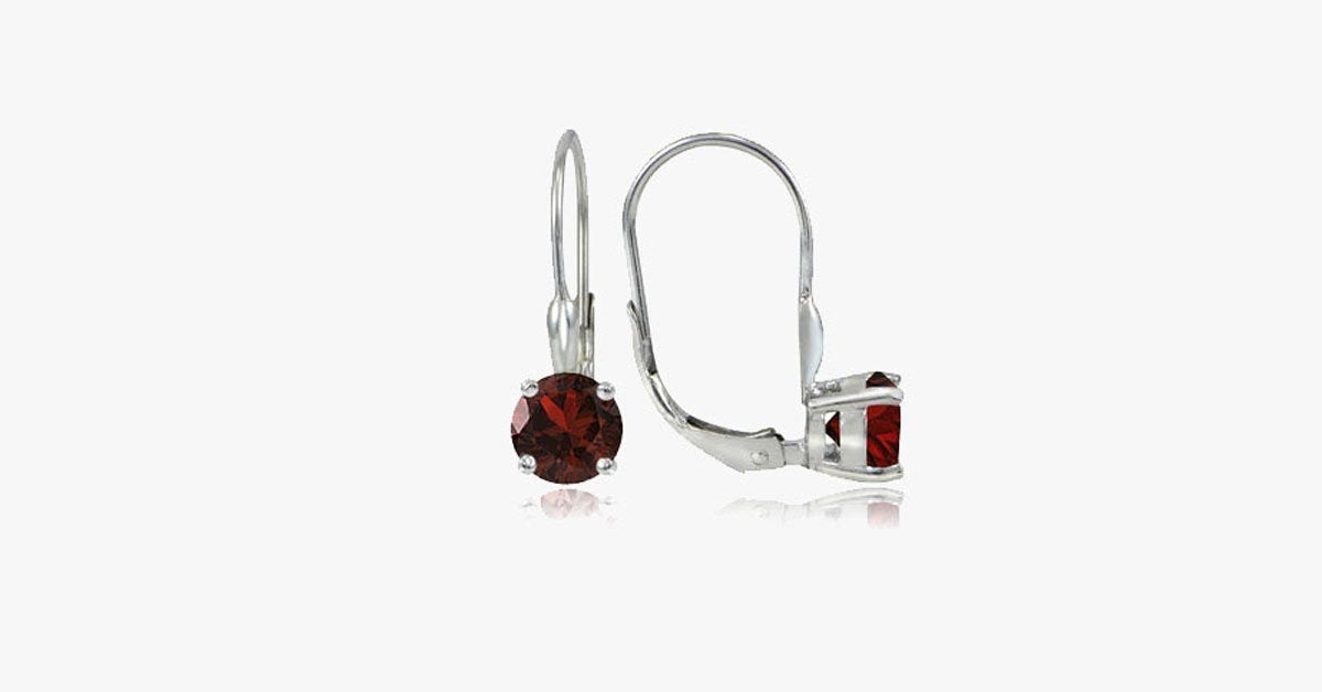 Gemstone Leverback Earring