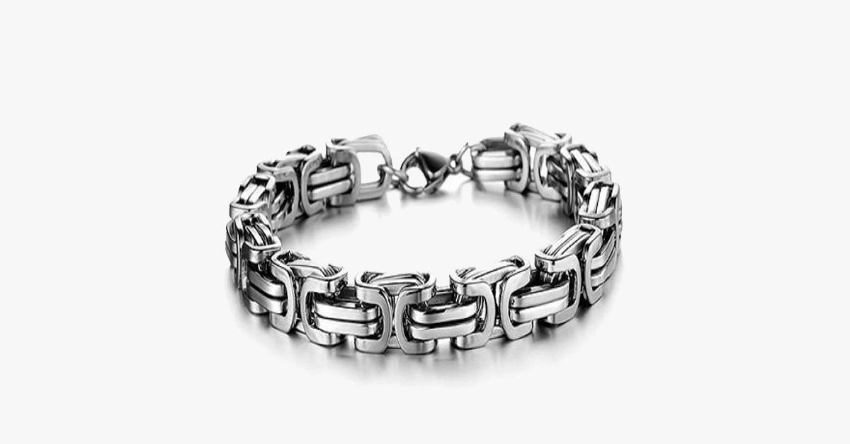 Luxury Personalized Man Bracelet New Cool Gold/Silver Stainless Steel