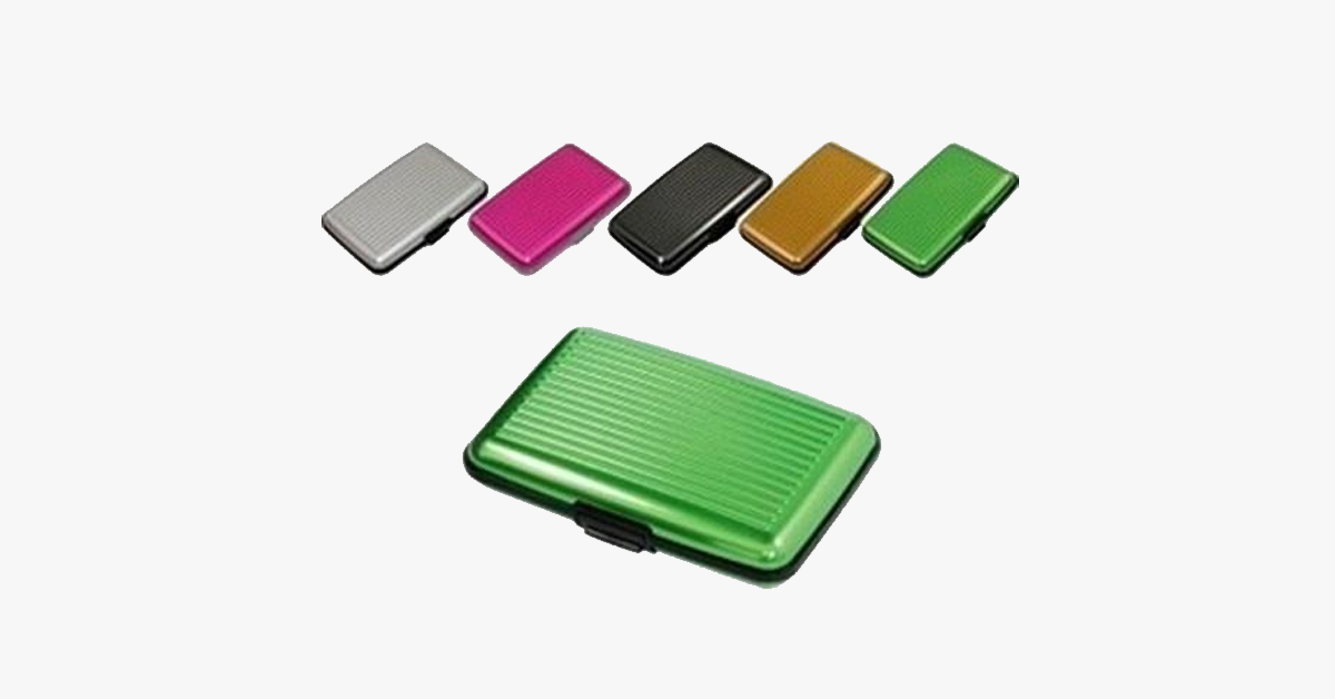 Aluminium Metal Shiny Card Holder - Stylish Travel Wallet - Best Protection Against RFID Scanning