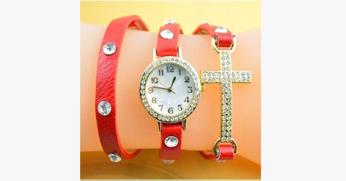 Women’s Multicolor Watches – Wrap-around-the-wrist Design – Wear it with Any Kind of Outfit!