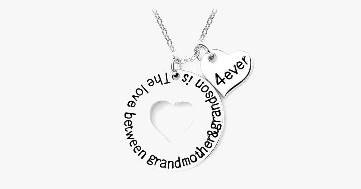The Love between Grandmother and Grandson is 4ever Necklace