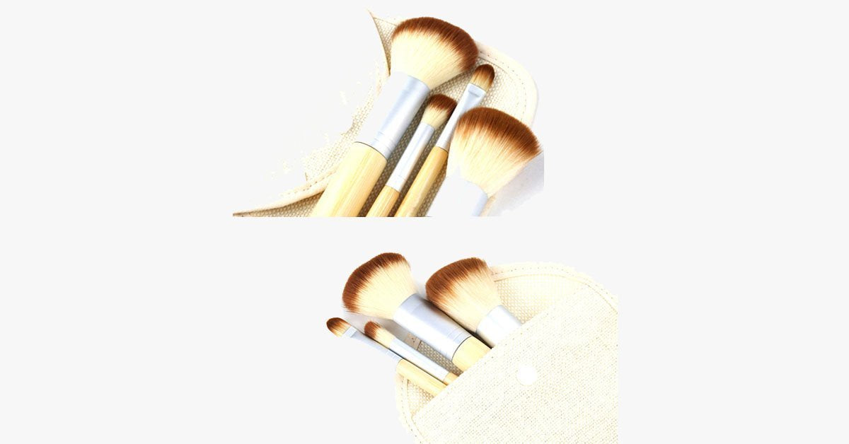 Mini 4 Piece Bamboo Brush Set