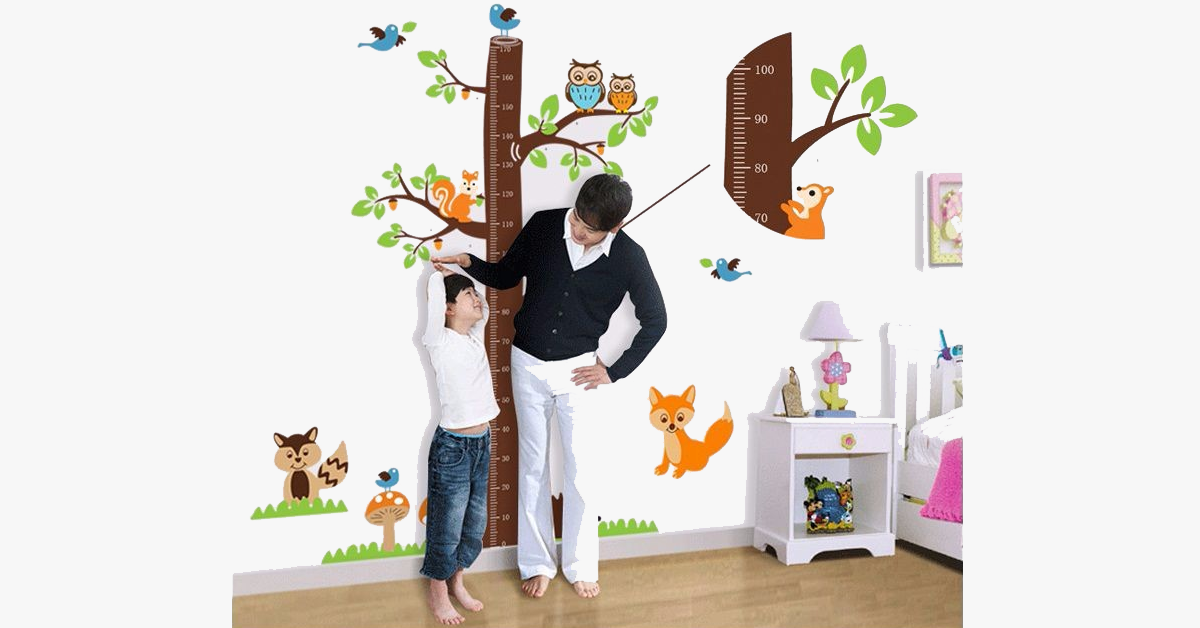 Wall Stickers Children's Room Height Squirrel Stickers