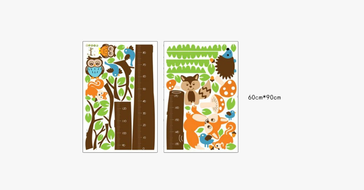 Wall Stickers Children's Room Height Squirrel Stickers