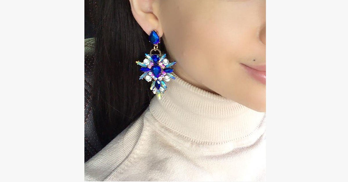 Luxury Starburst Crystal Earring