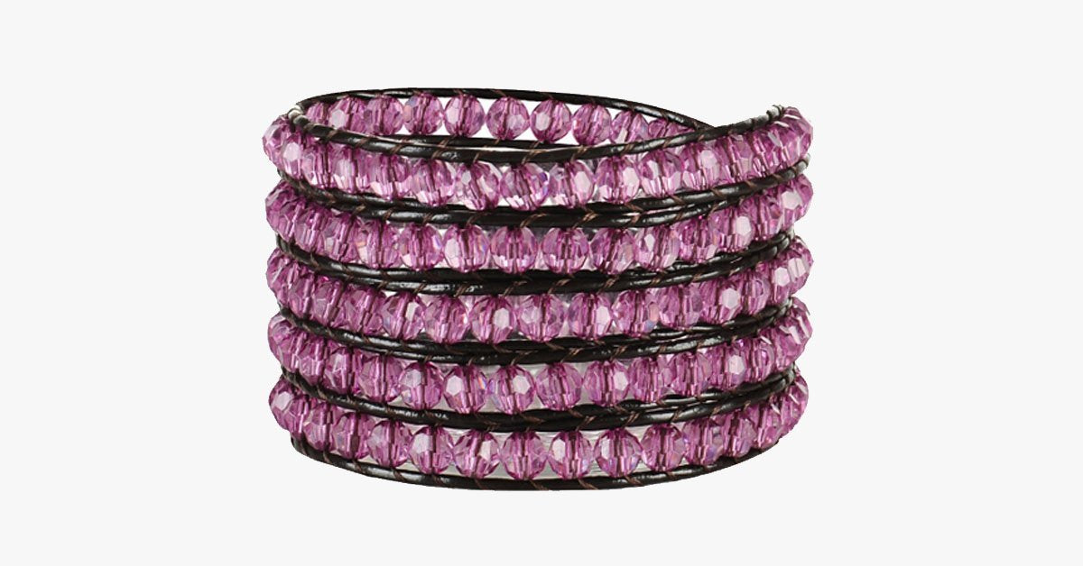 Pink Kitty Wrap Bracelet