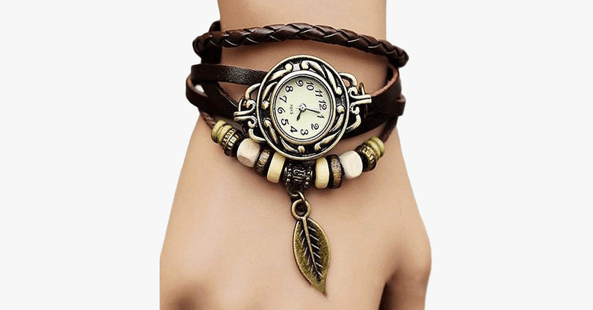 The Boho-Chic Leaf Vintage Watch