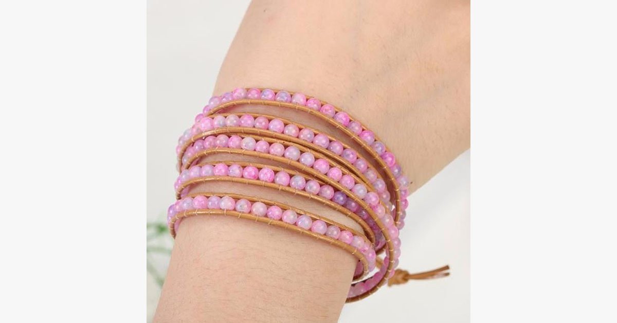 Pink Nebula Wrap Bracelet