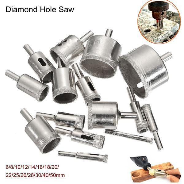 Diamond Glass Drill Bit Set (15pcs)