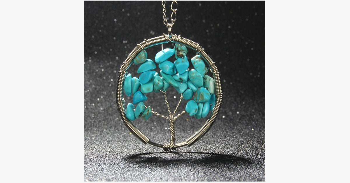Wisdom Tree Quartz Pendant Necklace